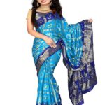 Women’s Stylish Woven Banarasi Art Silk Saree with Running Blouse Piece – Blue