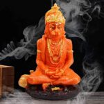 Meditating God Hanuman Resin Idol Sculpture Statue
