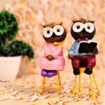 Resin Set of 2 Owl Showpieces for Home Decor Owl Statue