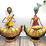 Rajasthani Musicians Couple Candle Holder
