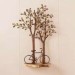Beautiful Wall Hanging Decor Cycle Under Tree Made Of Iron