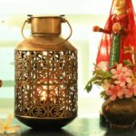 Golden Polished Diya/T-Lite/Candle Lantern