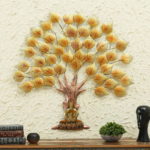 Metal Golden Budha Tree Led  For Home And Wall Decor