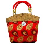 Red Brocade Rajasthani Handbag For Women