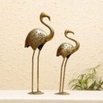 2 Cranes Made With Iron For Table Decor