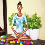 Resin Handicraft Yoga Posture Lady Statue