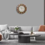 Brass Coated Wall Clock For Home Decor And Wall Hanging