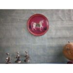 Colourful Horse Design Printed Plate for Wall Decor