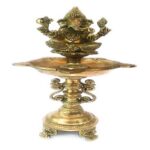 Brass Ganesha/Ganesh Deepak/Diya Brass Handicraft with Diyas/Brass Ganesha Table Top Diya