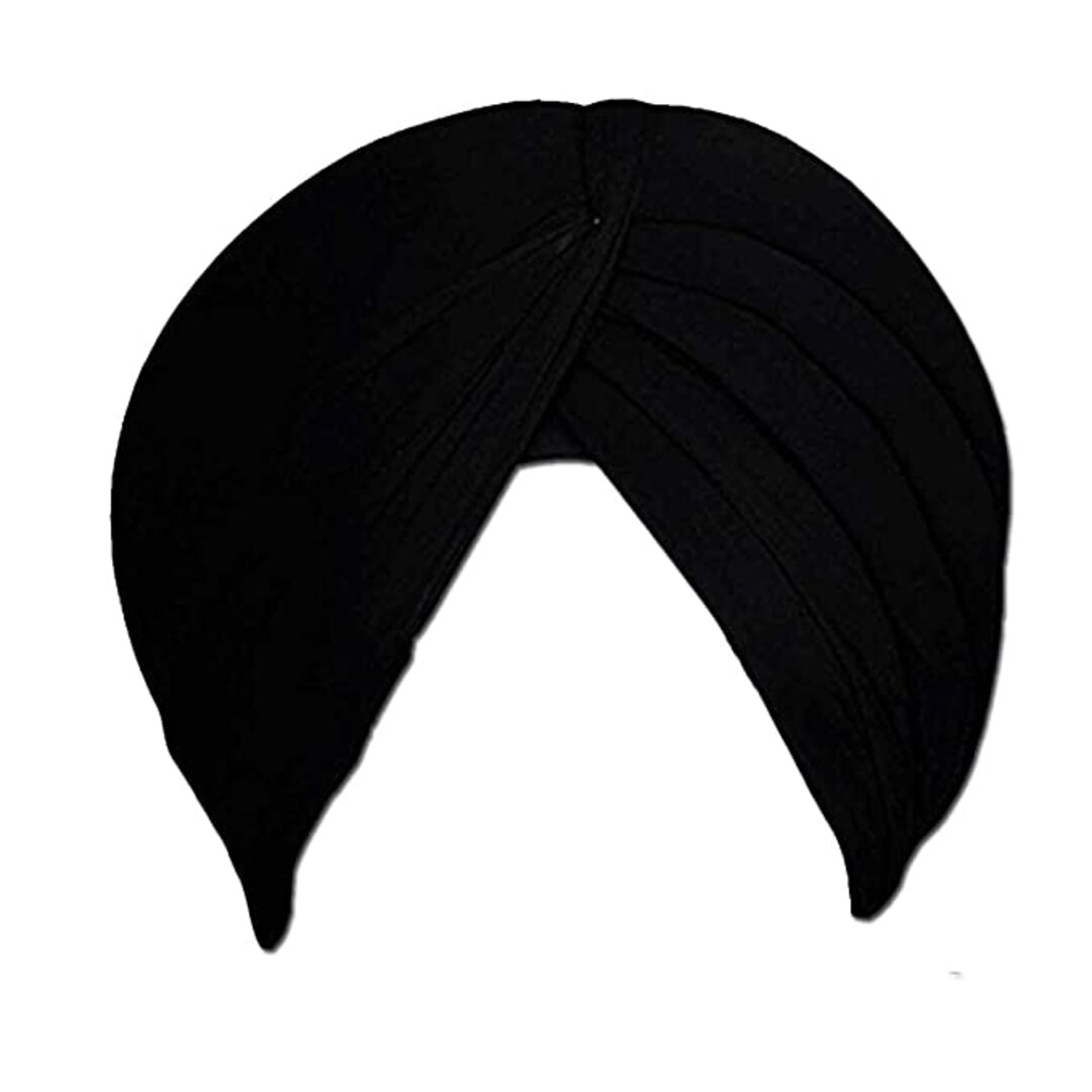 Men’s Cotton Sikh Traditional Turbans/Punjabi Pagri (Black, 5.25 m)