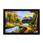 River and Village View  Art Painting