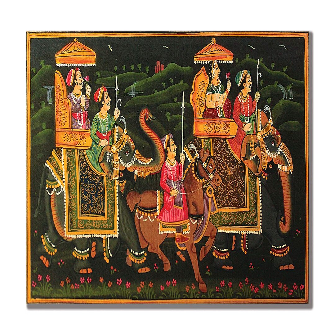 Rajasthani Canvas Painting | Royal Family | Traditional Art |