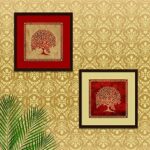 Madhubani Painting with Frame Set of 2 Traditional Art / Painting for Living Room | Bedroom | Drawing Room & Office Walls