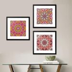 Heritage Deor Mandala Art Frame Set of 3 | Traditional Wall Painting for Bedroom