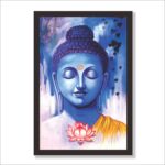 Buddha Painting for Living Room, Meditating Lord Buddha Photo Frame for Small, Large and Big Size Bedroom