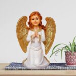 Poly Marble Angel Catholic Wall Decorative Christian Statues Figurine Showpiece
