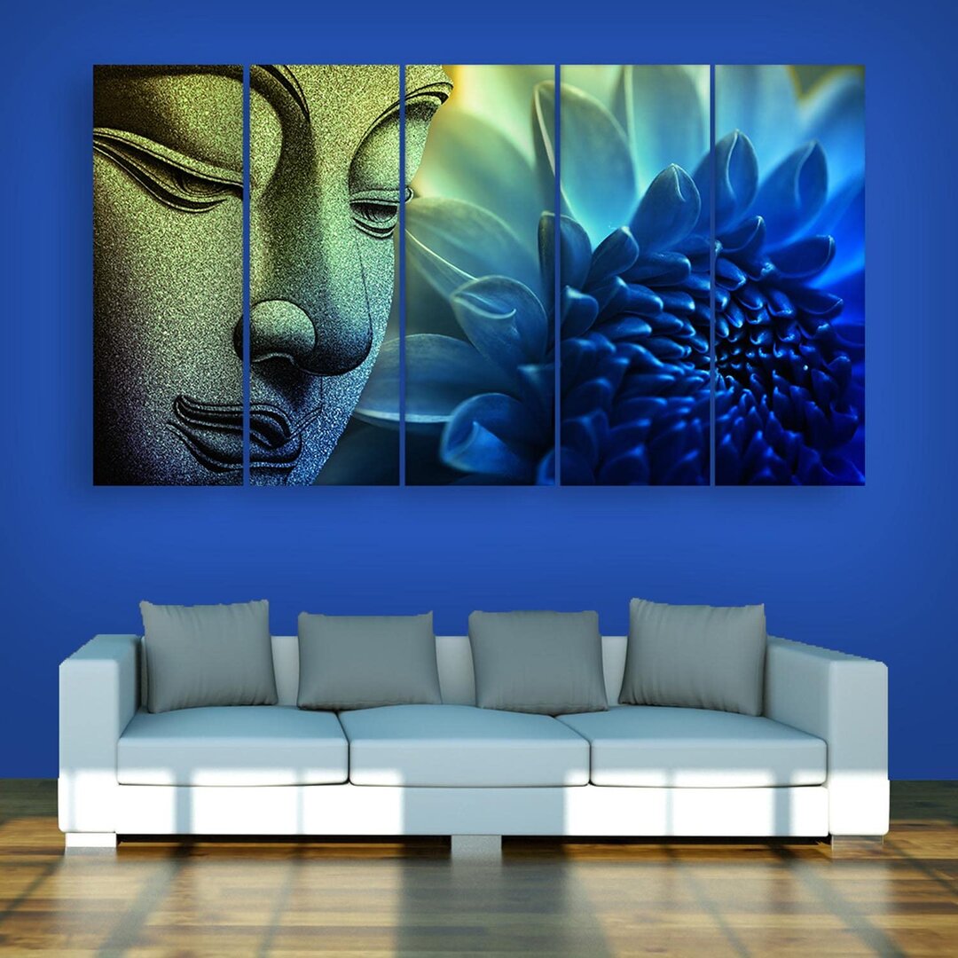 Portrait of Lord Buddha Wall Painting Three Pieces