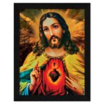 Jesus Christ Pop Painting Framed For Wall Hanging