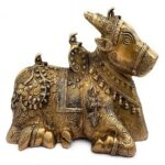 Brass Nandi Statue, Nandi Idol, Murti, Bull, Ox, Nandi God Statue, Nandi Idol for Home Decoration