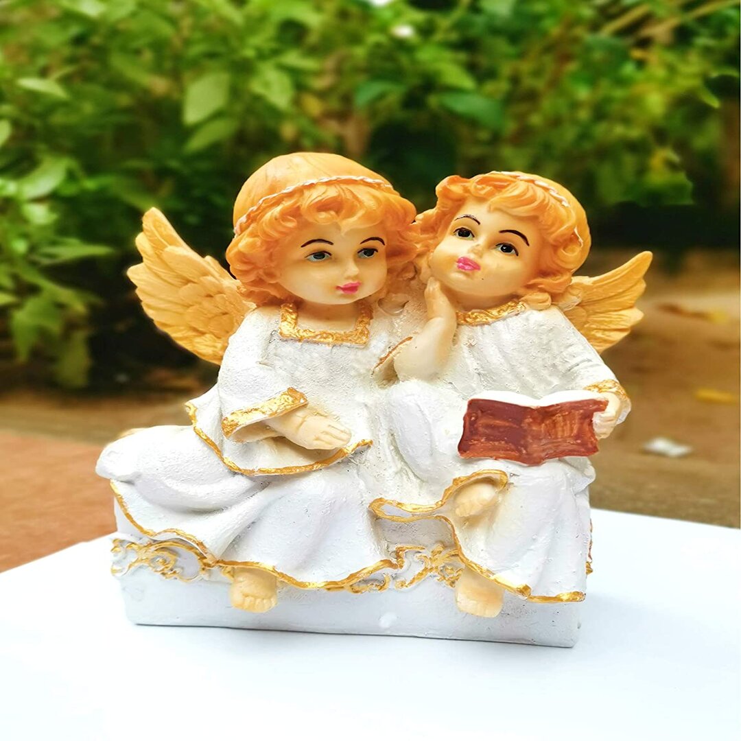 Poly Marble Angel Catholic Wall Decorative Christian Statues Figurine Showpiece