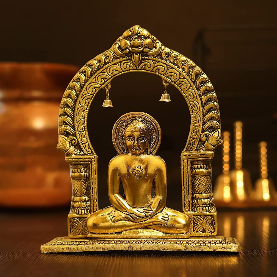 Mahavir Swami Metal Statue Made Of Brass For Home Decor And Jain ...