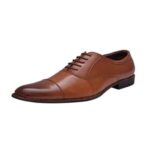Men’s Tan Synthetic Oxford Lace Up Shoes