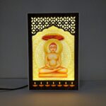 Shri Mahavir ji Photo Frames With Lights For Pooja Room Home Decor , Jain Religious Frame