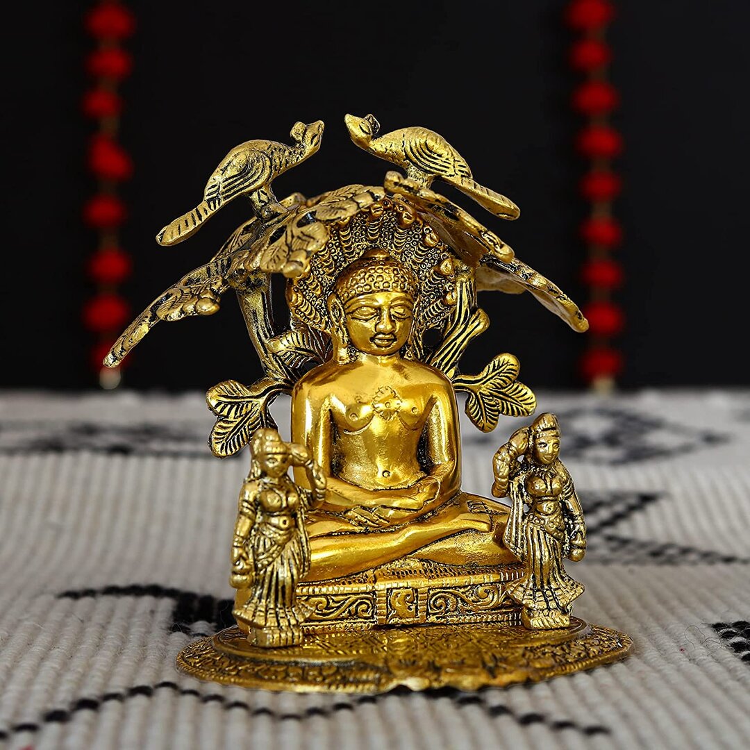 Mahavir Swami Statue Made Of Brass For Jain Worship