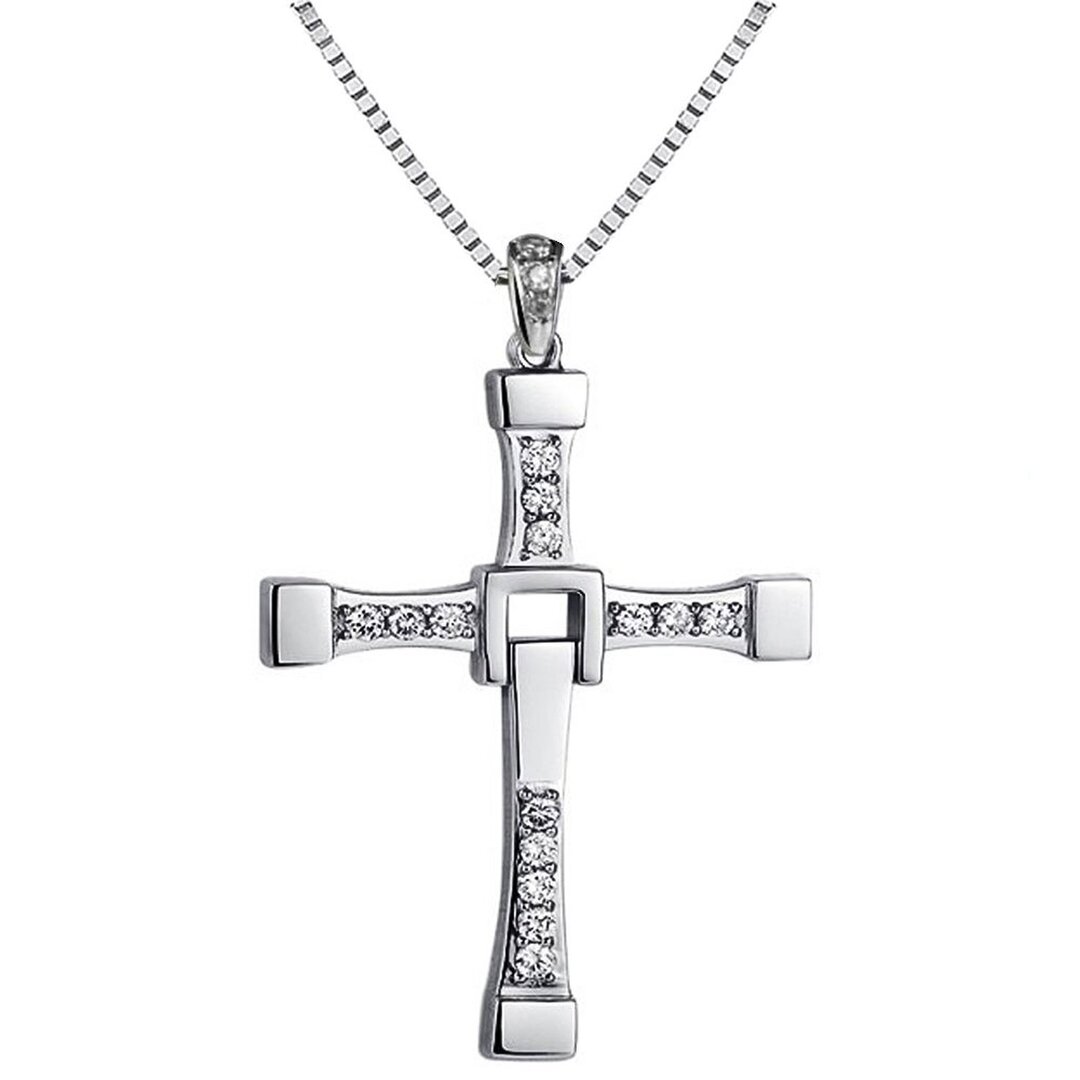 Golden Silvery Black Stainless Steel Cross Necklaces Layered - Temu