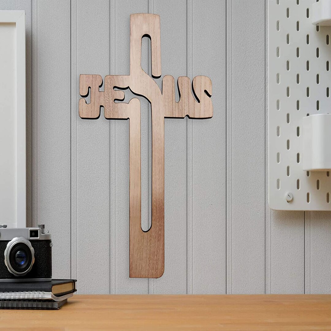 Wooden Name Cross For Christians, Home Decor Product And Wall Hanging