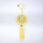 Buddha Hanging Accessories for Car Rear View Mirror Decor in Brass