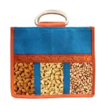Blue And Orange Cotton Dry Fruit Bags (100 piece)