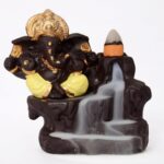 Lord Bal Ganesha Smoke Fountain Showpiece, Standard, Yellow