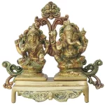 Laxmi Ganesh Base God Idol Statue – Brass Showpiece