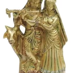 Cow Radha Krishna God Idol Statue – Brass Showpiece