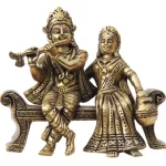 Radha Krishna God Idol Statue -Brass Showpiece