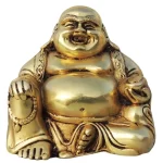 Laughing Buddha God Idol Statue -Brass Showpiece