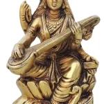 Saraswati Ji God Idol Statue – Brass Showpiece