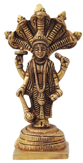 Vishnu Ji God Idol Statue – Brass Showpiece